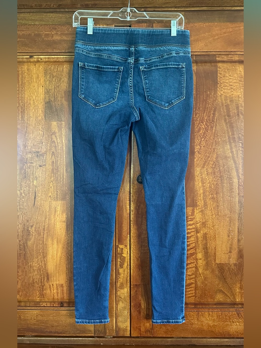 Old Navy Dark Blue Distressed “ROCKSTAR SUPER SKINNY” Jeggings - Picture 2 of 8